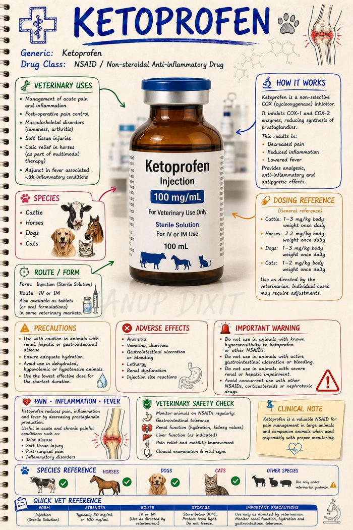 Ketoprofen veterinary medicine sample page